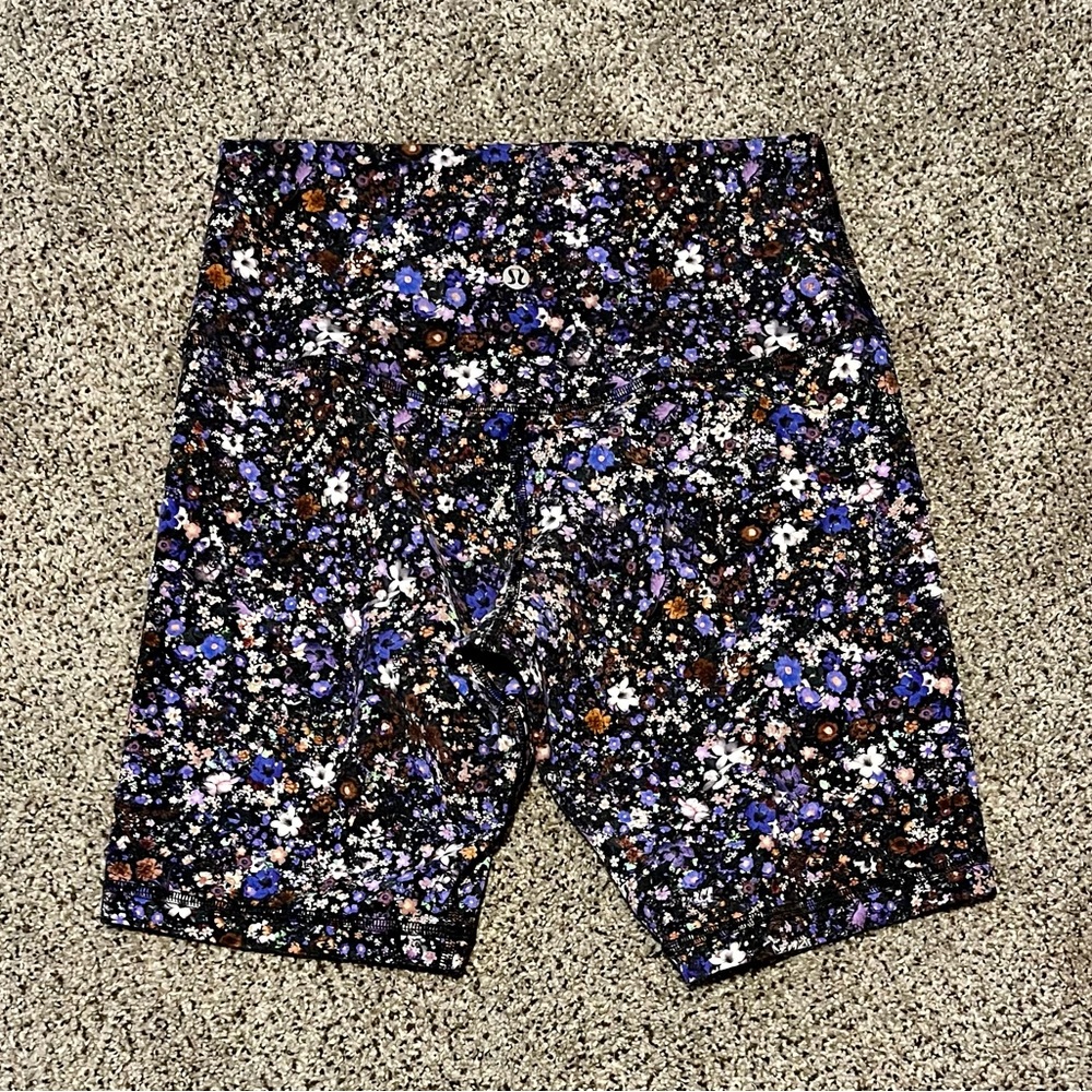Lululemon Align Flower Burst Multi Biker Shorts